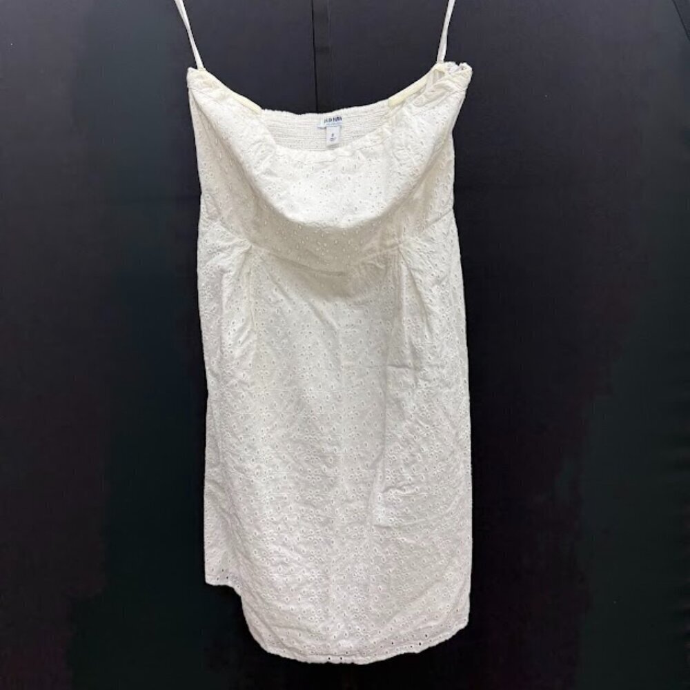 Old Navy White Eyelet Lace Strapless Cotton Dress